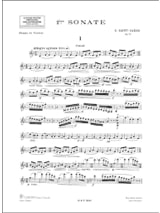 Sonate n° 1 op. 75 - SAINT-SAËNS - Partition - Violon